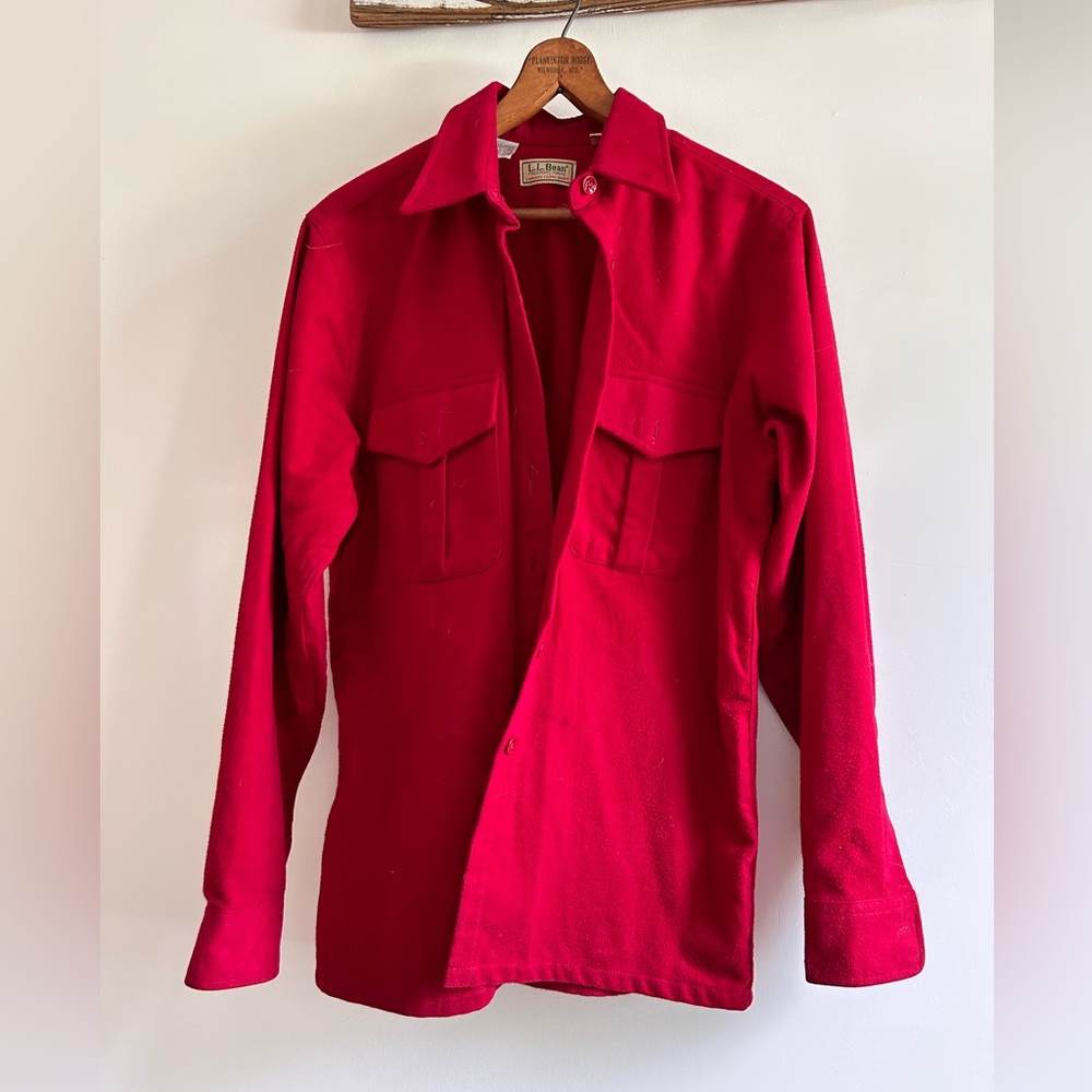 Vintage LLbean red outdoors button up